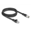 Cable de red DeLOCK 80579 M12 a RJ-45 Cat5e 2 m negro