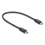Cable coaxial USB C a USB C DELOCK USB4 Gen 3x2 40 Gbit/s USB PD 3.1 240W 0,5 m