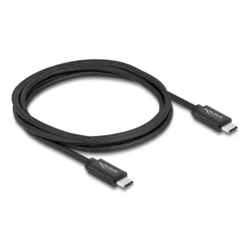 Cable coaxial USB-C a USB-C DELOCK USB4 Gen 3x2 40 Gbps PD 3.1 240 W 2 m