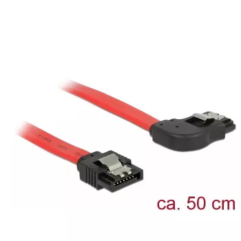 Cable SATA DeLOCK 83969 0,5 m SATA 7 pines negro rojo