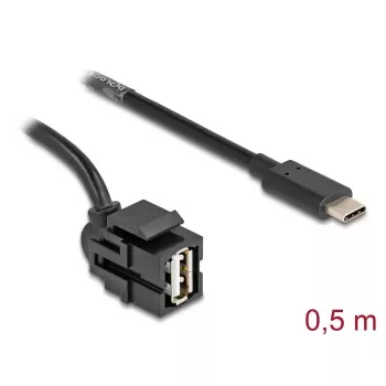 Cable USB DeLOCK 0,5 m USB 2.0 USB A USB C 88056