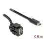 Cable USB DeLOCK 0,5 m USB 2.0 USB A USB C 88056