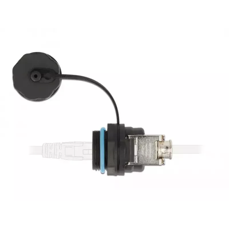 DeLOCK 86699 Conector de cable impermeable RJ45 Cat.6A LSA, negro