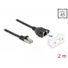 Cable de red DeLOCK 87112 2m Cat6a S/FTP RJ-45 negro blanco