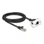 Cable de red DeLOCK 87112 2m Cat6a S/FTP RJ-45 negro blanco