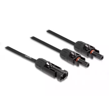 Distribuidor de cable DeLOCK DL4 solar 1 x conector macho a 2 x conector hembra 30 cm negro