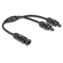 Distribuidor de cable DeLOCK DL4 solar 1 x conector macho a 2 x conector hembra 30 cm negro