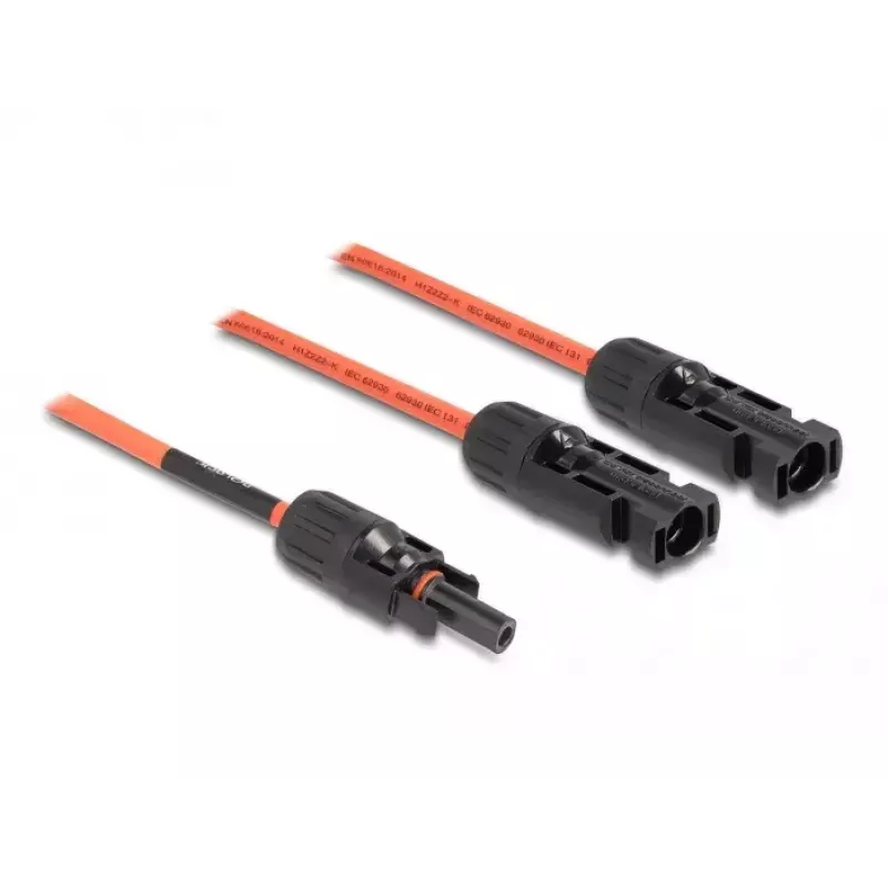 Divisor de cable DeLOCK DL4 1 x conector hembra a 2 x conector macho 30 cm rojo