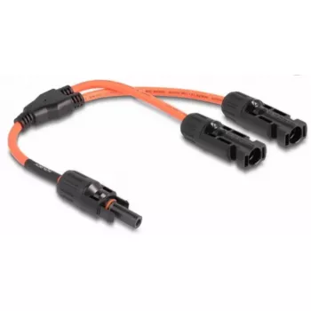 Divisor de cable DeLOCK DL4 1 x conector hembra a 2 x conector macho 30 cm rojo