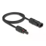 Cable DeLOCK DL4 solar plano conector macho a conector hembra 1 m negro 3,3 mm²