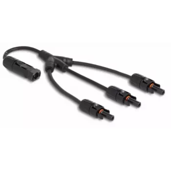 Cable divisor solar DeLOCK DL4 1 x conector macho a 3 x conector hembra 35 cm negro