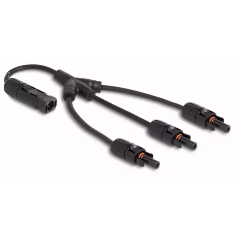 Cable divisor solar DeLOCK DL4 1 x conector macho a 3 x conector hembra 35 cm negro