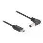 Cable de alimentación DeLOCK 85399 negro 1,5 m USB C 5,5 x 2,5 mm
