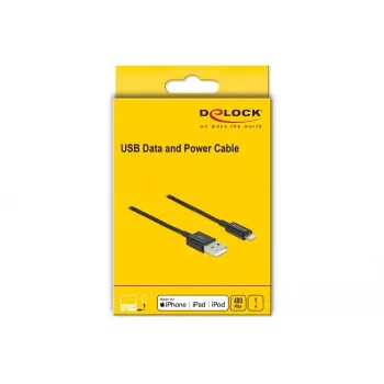 Cable USB de datos y carga DeLOCK 83002 1 m negro