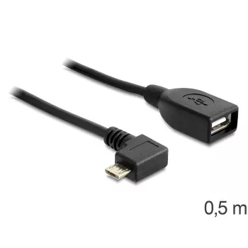 Cable USB Micro-USB B USB A DeLOCK 83271 0,5m negro