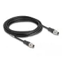 Cable de red DeLOCK M12 X-codificado 8 polos conector macho a conector macho Cat5e 5 m negro
