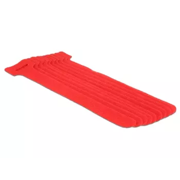 Sujetacables de velcro DeLOCK 18689 rojo 10 uds.