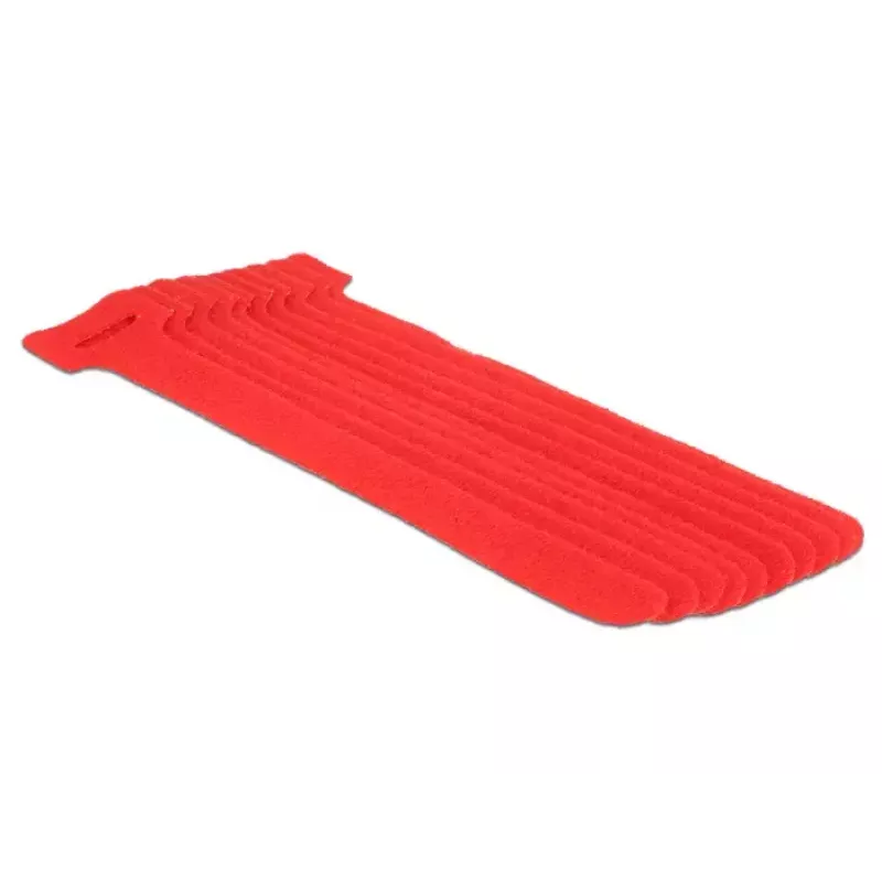 Sujetacables de velcro DeLOCK 18689 rojo 10 uds.
