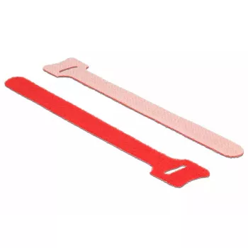 Sujetacables de velcro DeLOCK 18689 rojo 10 uds.