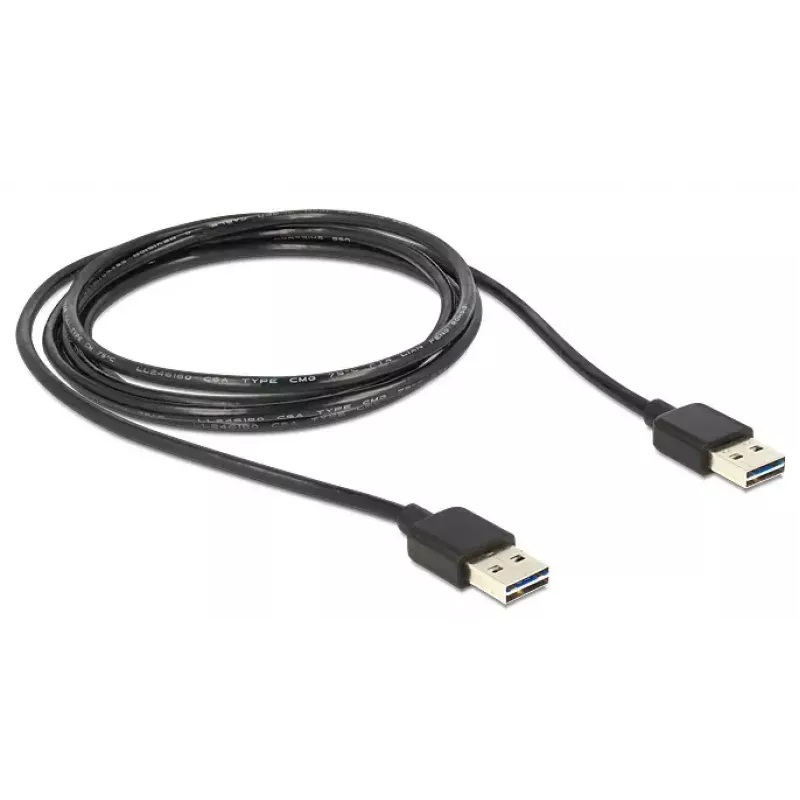 Cable USB DeLOCK 3m USB 2.0 A negro