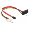 Cable SATA DeLOCK 85514 0,3 m 1x Molex 4-Pin 1x SATA 22-Pin 1x SATA 7-Pin