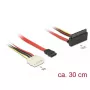 Cable SATA DeLOCK 85514 0,3 m 1x Molex 4-Pin 1x SATA 22-Pin 1x SATA 7-Pin