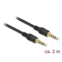 Cable de audio DeLOCK 85598 2 m 3,5 mm negro