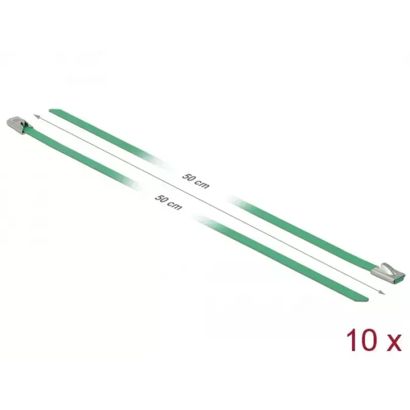 Brida DeLOCK 18804 acero verde 500mm 10 uds.