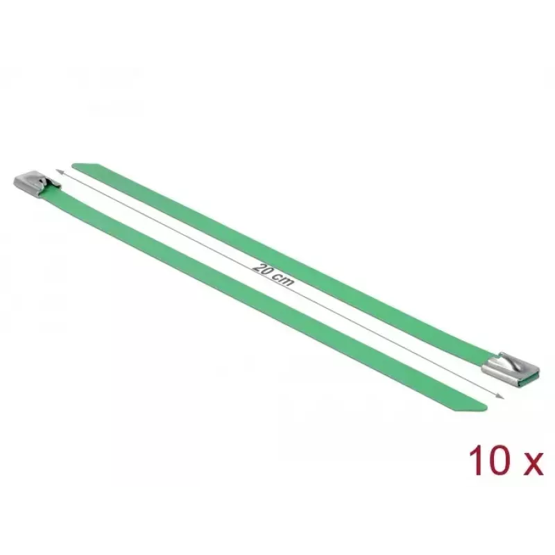 Brida DeLOCK 18805 acero verde 200mm 10 uds.