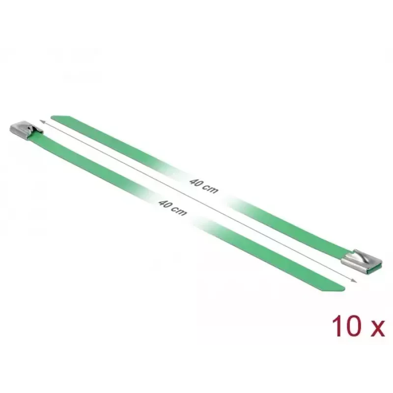 Brida DeLOCK 18807 acero verde 400mm 10 uds.