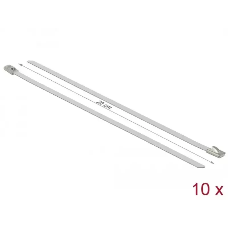 Brida DeLOCK 18817 acero blanco 200mm 10 uds.