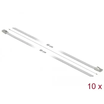Brida DeLOCK 18820 acero inoxidable blanco 500 mm 10 uds.