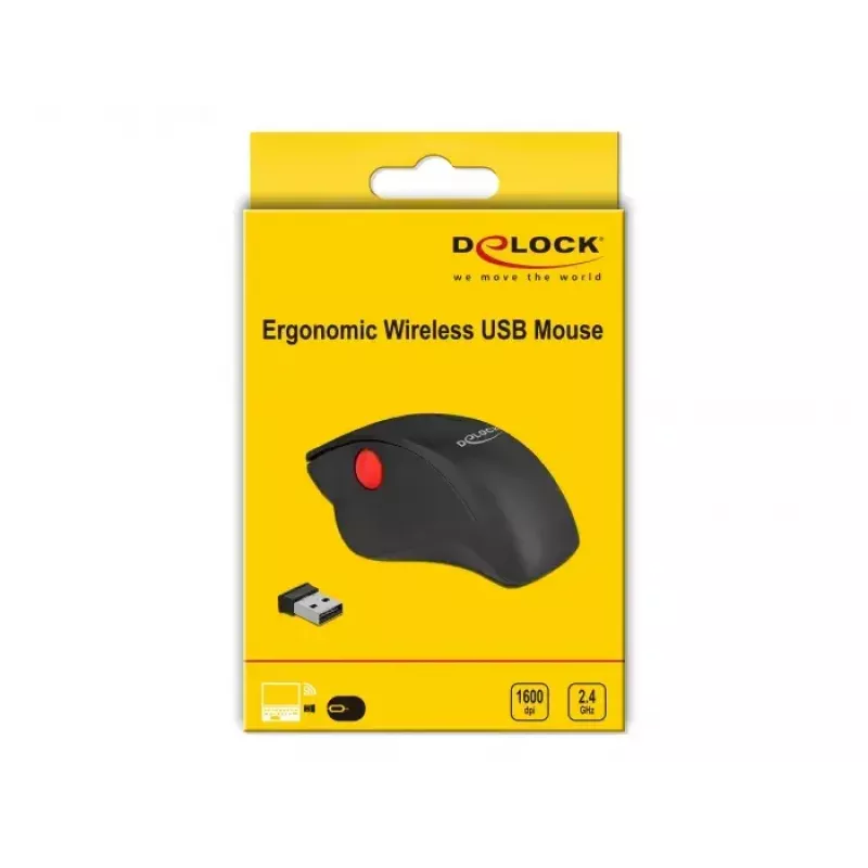 Ratón DeLOCK 12598 Bluetooth USB Type-A