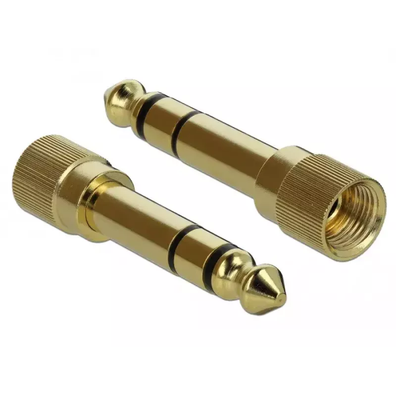 Cable de extensión de audio DELOCK 85831 — 1 m, 3,5 mm conector macho a conector hembra, contactos dorados, AWG 28, negro