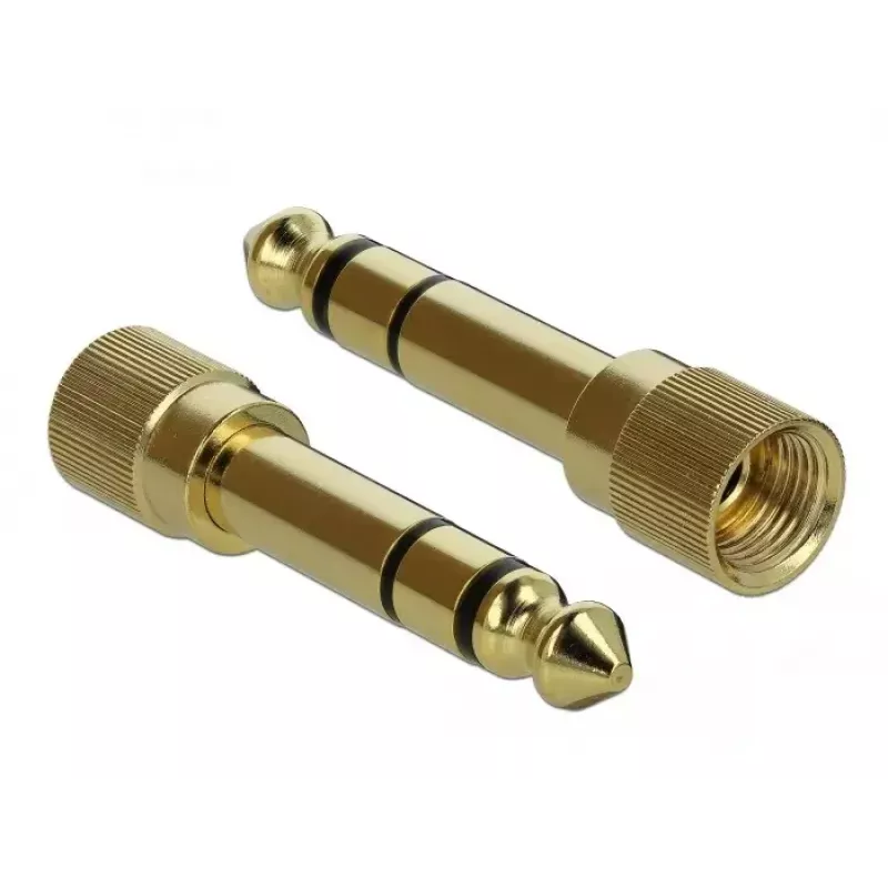 Cable de audio DELOCK 85837 — 2 m, 3,5 mm conector macho a conector macho, contactos dorados, AWG 28, negro