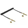 Cable de audio DELOCK 85837 — 2 m, 3,5 mm conector macho a conector macho, contactos dorados, AWG 28, negro