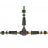 Delock 86919 Conector de cable para exteriores, en forma de T, 5 pines, IP68, tipo tornillo, negro