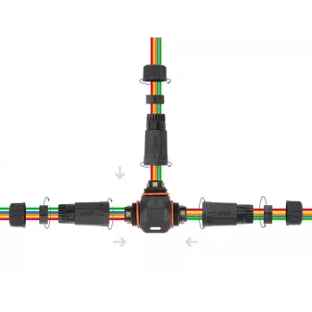 Conector de cable eléctrico DELOCK 86919 — conector recto, 85–260 V, negro, 25 × 114 mm