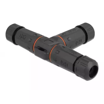 Conector de cable eléctrico DELOCK 86919 — conector recto, 85–260 V, negro, 25 × 114 mm