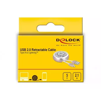 Cable retráctil DeLOCK USB 2.0 Type-A a Lightning 85817