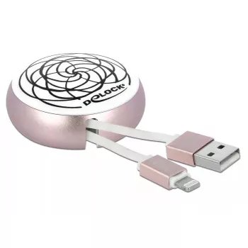Cable retráctil DeLOCK USB 2.0 Type-A a Lightning 85817