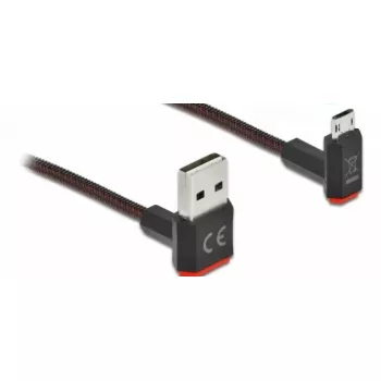 Cable USB DeLOCK EASY-USB 2.0 Type-A a Micro-B 0,2 m negro