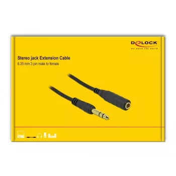 Cable prolongador jack estéreo DELOCK 86766 10 m negro