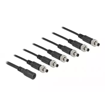 Divisor de cable DeLOCK 86591 5,5 x 2,1 mm 1 x hembra a 6 x macho atornillable