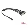 Divisor de cable DeLOCK 86591 5,5 x 2,1 mm 1 x hembra a 6 x macho atornillable
