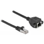 Cable prolongador de red S/FTP RJ45 macho a RJ45 hembra Cat.6A 2 m negro DeLOCK 87002
