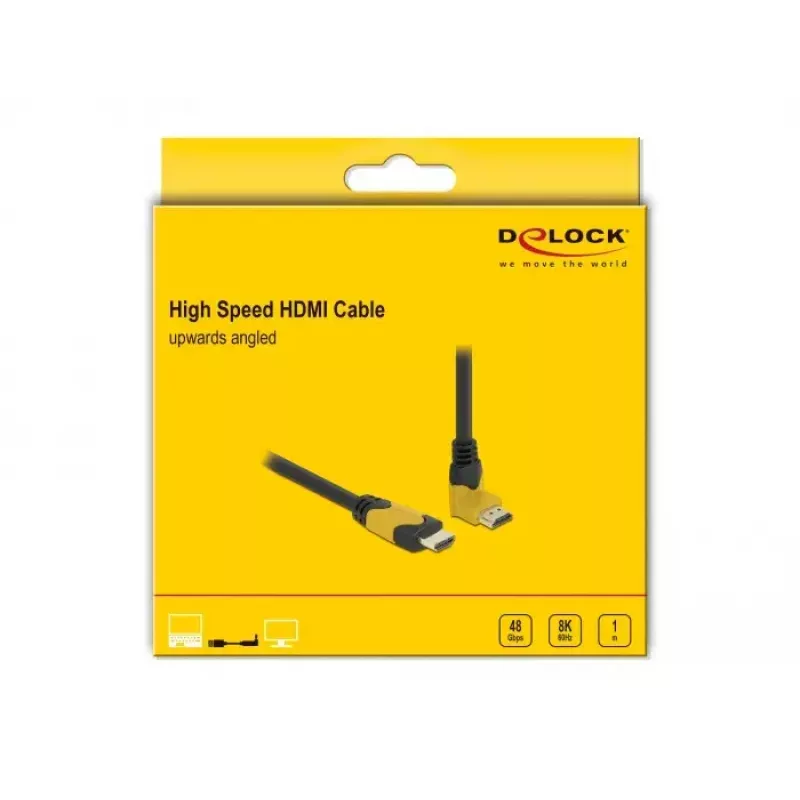 Cable HDMI DeLOCK 86988 1 m HDMI Type-A estándar negro amarillo