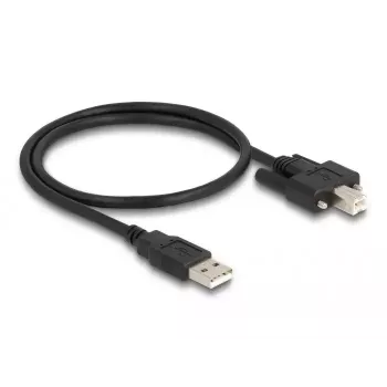 Cable DeLOCK USB 2.0 Type-A macho a Type-B macho con tornillos 0,5 m