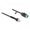 Cable espiral DeLOCK RJ50 macho a PoweredUSB macho 12 V 3 m negro