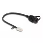 Cable de red DeLOCK 88012 RJ45 macho a RJ45 hembra Cat5e 0,25 m negro